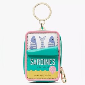 Kate Spade Day Tripper Green and Pink Sardine Coin Purse